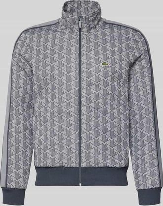 Lacoste Regular Fit Sweatjacke mit Baumwoll-Anteil in Black, Gr&ouml;&szlig;e XXXL