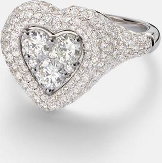 Kamyen Jewellery Manaal 18kt white gold pinky ring with diamonds