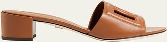 Dolce & Gabbana 40mm DG Cutout Leather Slide