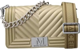 Marc Ellis Chevron Quilted Shoulder Bag - Dames - Schoudertassen - Groen - ONE Size - Leer - Tassen