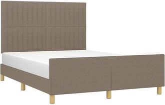 vidaXL Cama Sin Colch&oacute;n Tela Gris Taupe 140x200 Cm Vidaxl