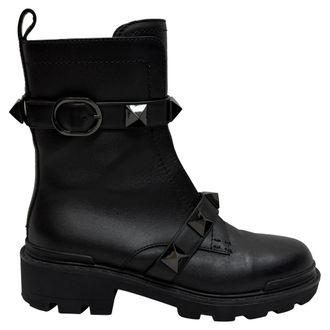 Valentino Valentino Garavani Roman Stud Laarsjes in Zwart Kalfsleer