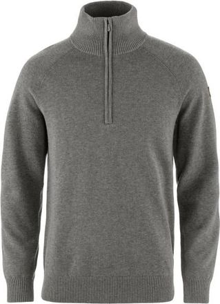 Fjällräven Övik Lite Half Zip Wollpullover für Herren | grau