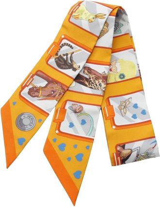 Hermès Foulard in seta anni 20 - Arancione