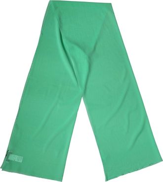 Dolce & Gabbana Womens Green Silk Neck Wrap Shawl Stole 200cm X 64cm Scarf Elastane