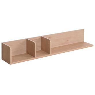 Hhg Hhg - Nunca Usado] Estanter&iacute;a De Pared 428, Estanter&iacute;a Colgante Estanter&iacute;a De Madera Estanter&iacute;a Flotante, 3 Compartimentos 20x120x21cm, Beige