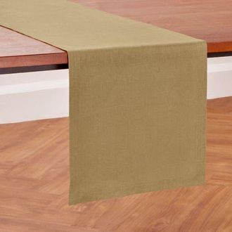 Solino Home Linen Table Runner for Dining Table, Holiday and Everyday Table Decor - Diana in Kelp at Nordstrom, Size Xx-Small