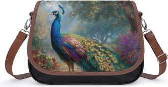 Generic Peacock Painting Fashion Womens Crossbody Bags Novelty Handbag Shoulder Bag Purse