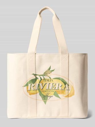 HUGO BOSS Strandtasche aus reiner Baumwolle Modell BECKY CPR in Offwhite, Gr&ouml;&szlig;e 1