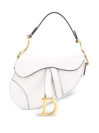 Dior Saddle Handbag Leather Mini shoulder bag - Bianco