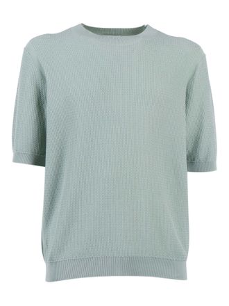 Ballantyne Textured Ribbed Short Sleeve Pullover