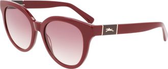 Longchamp Burgundy Gradient Oval Ladies Sunglasses LO697S 601 53