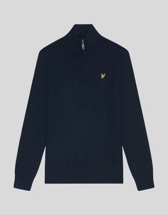Lyle & Scott Lyle And Scott Mens Cotton Merino 1/4 Zip Jumper - Navy - Size: 36