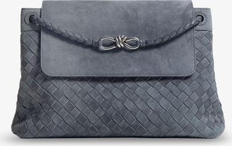 Bottega Veneta Borsa a spalla Andiamo Messenger in suede con motivo Intrecciato - BOTTEGA VENETA - gender_Man
