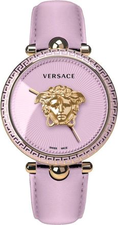 Versace Palazzo Armbanduhr - Dames - Horloges - Roze - ONE Size - Leer - Accessoires
