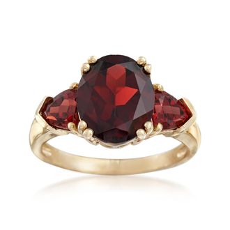 Ross-Simons Garnet Ring in 14kt Yellow Gold