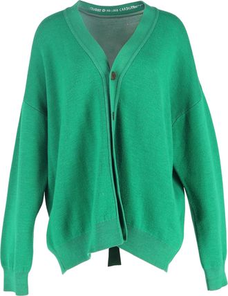 Acne Studios Acne Studios V-halsvest van groene wol