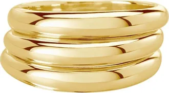 Murkani Vintage Wave Ring (Set of 3) 7 in Yellow Gold at Nordstrom, Size 8