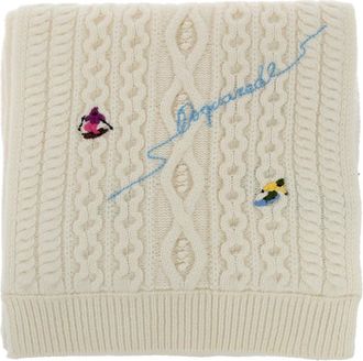 Dsquared2 Wollen sjaal - Heren - Accessoires - Beige - Maat: ONE Size Wol