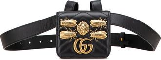 Gucci Pre-owned Gucci Mini GG Marmont Matelasse Leather Animal Studs Belt Pouch Bag Ladies Y7241M1B3AYCL8YN