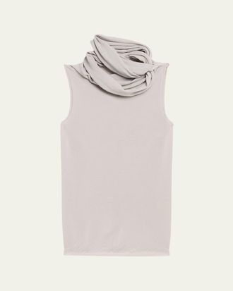 Rick Owens Twisted Cowl-Neck Sleeveless Top