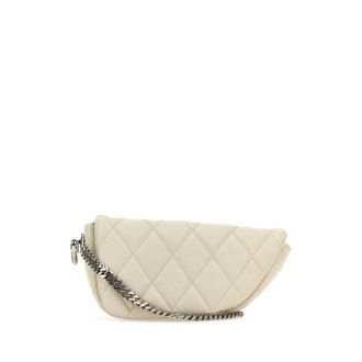 Burberry White Leather Shield Lock Shoulder Bag
