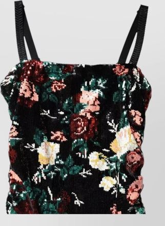 Dolce & Gabbana floral sequin sleeveless mini dress