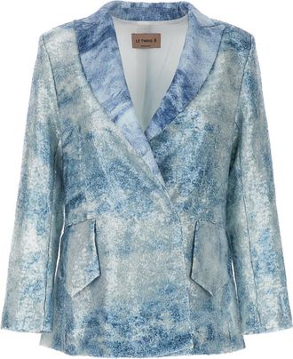 Le Twins Light Blue Single-breasted Blazer