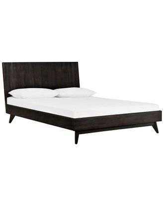 Armen Living Baly Acacia Mid-Century Platform King Bed