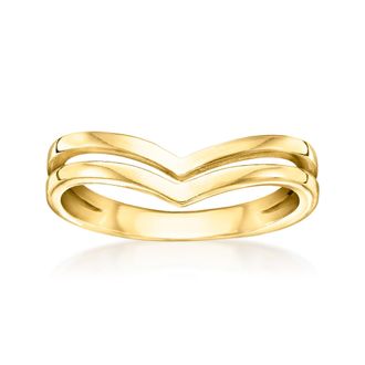 Canaria Canaria 10kt Yellow Gold Double V Ring