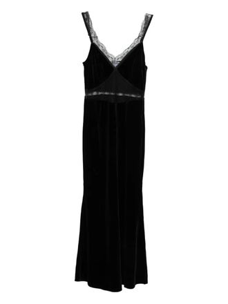 Never Fully Dressed Abito midi con inserti in pizzo - Nero