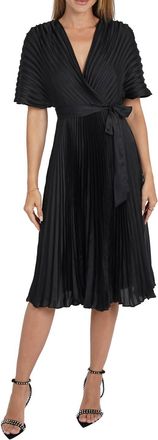 Love Token Diane Pleated Dress In Black