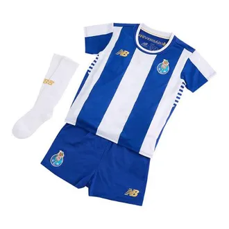 New Balance Ragazzi FC Porto Home Infant Kit in Blu/Bianco, Poliestere, Taglia 18.2