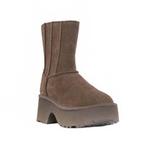 UGG Womens Classic Twin Seam New Heights Boots In Hickory