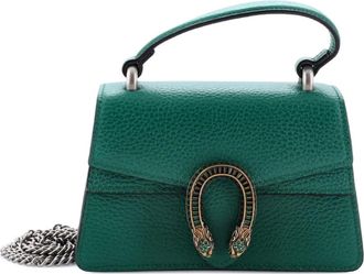 Gucci Dionysus Top Handle Bag Leather with Crystals Mini satchel - Groen