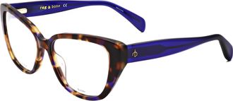 Rag & Bone Rag & Bone Womens 54mm Blue Havana Opticals