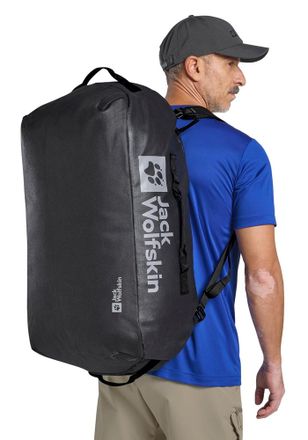 Jack Wolfskin Sporttasche JACK WOLFSKIN ALL-IN DUFFLE 65, Damen, Gr. onesize, grau (phantom), Polyester, Taschen Sporttasche