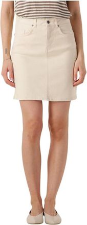 Object Object, Rokken, Dames, Beige, S, Chique Twill Rok voor Vrouwen