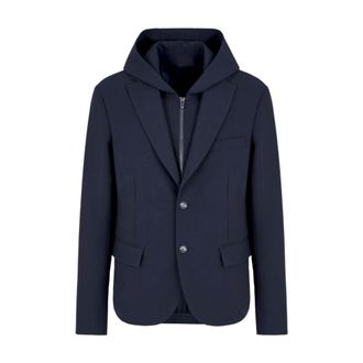 A|X Armani Exchange Blazers, male, Blue, XS, Navy Blue Americana Blazer