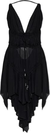 Dsquared2 Jurk met open rug - Dames - Feestkleedjes - Zwart - M - Kleedjes