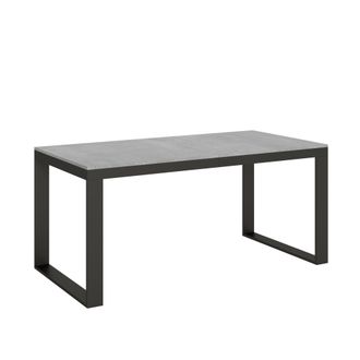 Itamoby Tavolo Da Pranzo Allungabile - Tecno - Bordo: Antracite - Colore: Cemento - Dimensioni: 90x180/284