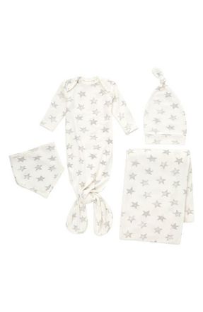 Aden + Anais Snuggle Knit Newborn Gift Set in Grey Star at Nordstrom