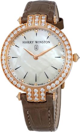 Harry Winston Premier Mother Of Pearl Dial Ladies Diamond Watch PRNQHM36RR008