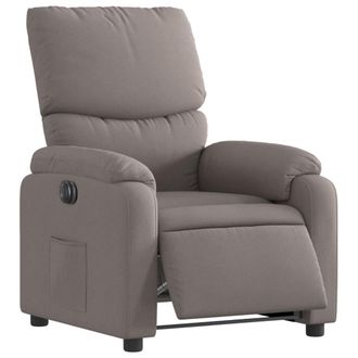 vidaXL Vidaxl Poltrona Elettrica Reclinabile Tortora In Tessuto