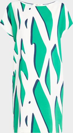 Diane Von Fürstenberg Cora Dolman-Sleeve Mini Shift Dress