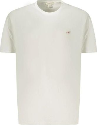 Calvin Klein T-Shirts, male, White, Size: 2XL Classic Cotton Crew Neck T-Shirt
