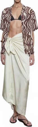 Enza Costa Relaxed Resort Shirt In Wave Print