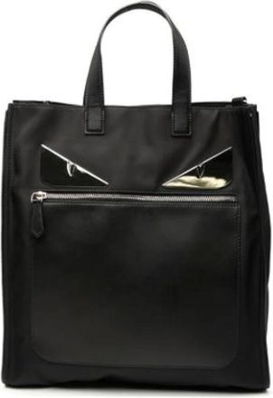 Fendi Pre-owned Tote Bags, female, Black, Size: ONE SIZE Pre-owned Leather Tote Bag