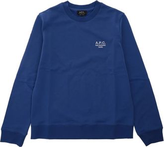 A.P.C. Sweatshirt - Heren - Sweatshirts - Blauw - M - Katoen - Hoodies & sweatvesten