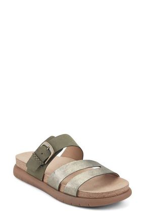 Earth Ayden Slide Sandal in Dark Green at Nordstrom, Size 7.5